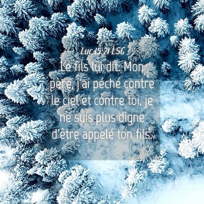 Picture 04 - Luc 15:21 LSG - Le fils lui dit: Mon père, j'ai péché contre - Bible Verse Picture