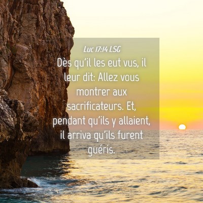 Picture 04 - Luc 17:14 LSG - Dès qu'il les eut vus, il leur dit: Allez vous - Bible Verse Picture