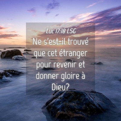 Picture 04 - Luc 17:18 LSG - Ne s'est-il trouvé que cet étranger pour - Bible Verse Picture