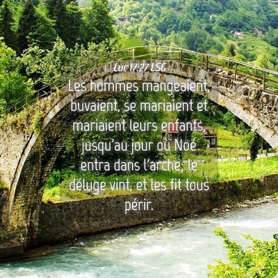 Picture 04 - Luc 17:27 LSG - Les hommes mangeaient, buvaient, se mariaient et - Bible Verse Picture