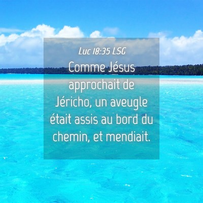 Picture 04 - Luc 18:35 LSG - Comme Jésus approchait de Jéricho, un aveugle - Bible Verse Picture