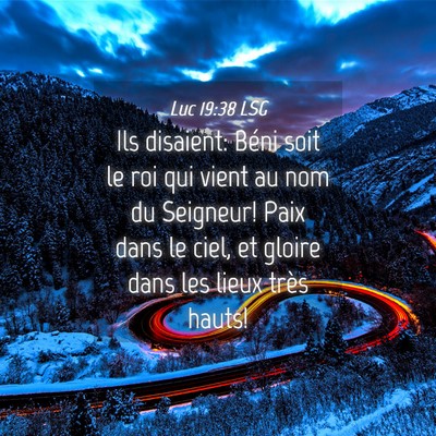 Picture 04 - Luc 19:38 LSG - Ils disaient: Béni soit le roi qui vient au nom - Bible Verse Picture