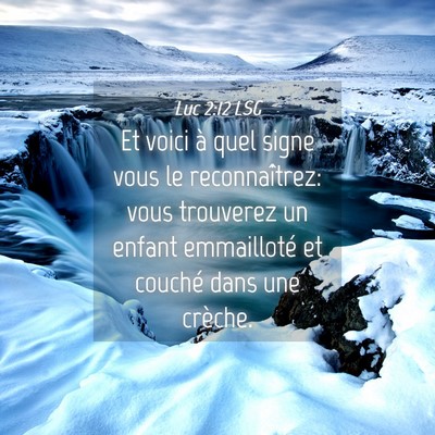 Picture 04 - Luc 2:12 LSG - Et voici à quel signe vous le reconnaîtrez: - Bible Verse Picture