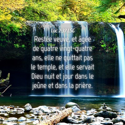 Picture 04 - Luc 2:37 LSG - Restée veuve, et âgée de quatre vingt-quatre - Bible Verse Picture