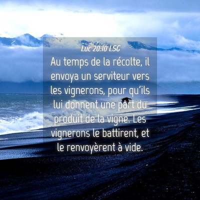 Picture 04 - Luc 20:10 LSG - Au temps de la récolte, il envoya un serviteur - Bible Verse Picture