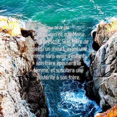 Picture 04 - Luc 20:28 LSG - Maître, voici ce que Moïse nous a prescrit: Si - Bible Verse Picture