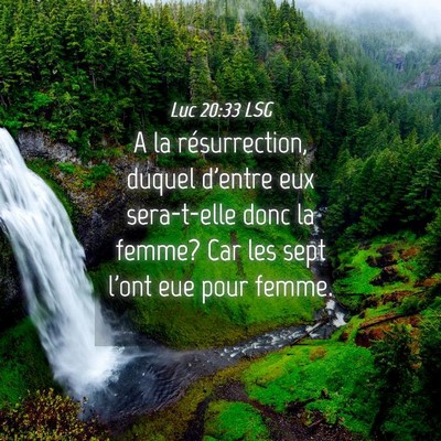 Picture 04 - Luc 20:33 LSG - A la résurrection, duquel d'entre eux - Bible Verse Picture
