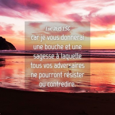 Picture 04 - Luc 21:15 LSG - car je vous donnerai une bouche et une sagesse à - Bible Verse Picture