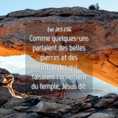 Picture 04 - Luc 21:5 LSG - Comme quelques-uns parlaient des belles pierres - Bible Verse Picture
