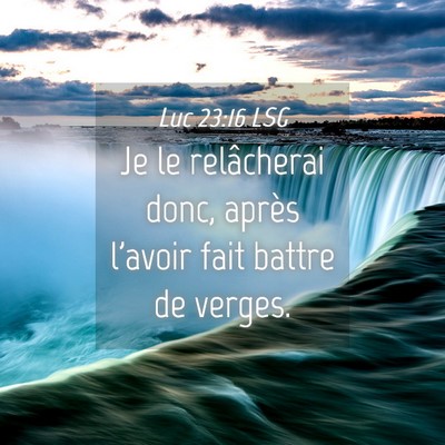 Picture 04 - Luc 23:16 LSG - Je le relâcherai donc, après l'avoir fait - Bible Verse Picture