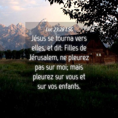 Picture 04 - Luc 23:28 LSG - Jésus se tourna vers elles, et dit: Filles de - Bible Verse Picture