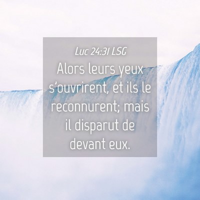 Picture 04 - Luc 24:31 LSG - Alors leurs yeux s'ouvrirent, et ils le - Bible Verse Picture