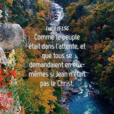 Picture 04 - Luc 3:15 LSG - Comme le peuple était dans l'attente, et que - Bible Verse Picture