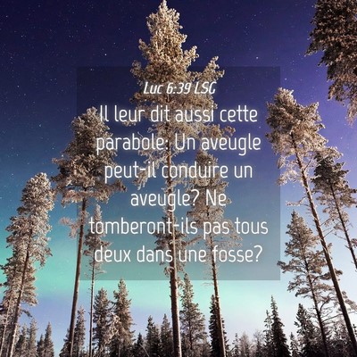 Picture 04 - Luc 6:39 LSG - Il leur dit aussi cette parabole: Un aveugle - Bible Verse Picture