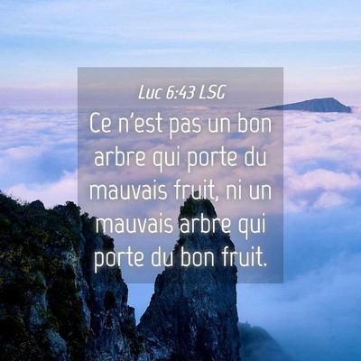 Picture 04 - Luc 6:43 LSG - Ce n'est pas un bon arbre qui porte du mauvais - Bible Verse Picture