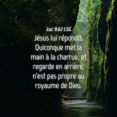 Picture 04 - Luc 9:62 LSG - Jésus lui répondit: Quiconque met la main à la - Bible Verse Picture