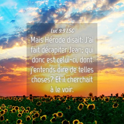 Picture 04 - Luc 9:9 LSG - Mais Hérode disait: J'ai fait décapiter Jean; - Bible Verse Picture
