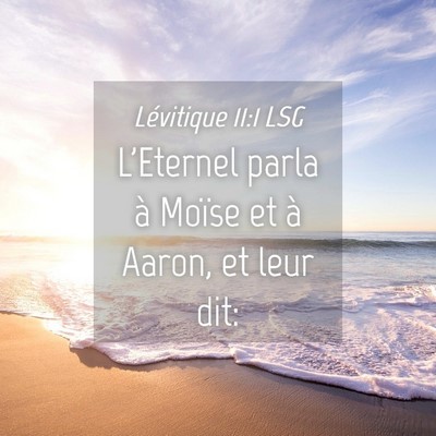 Picture 04 - Lévitique 11:1 LSG - L'Eternel parla à Moïse et à Aaron, et leur - Bible Verse Picture