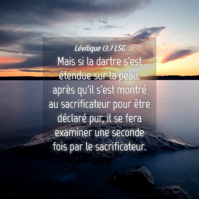 Picture 04 - Lévitique 13:7 LSG - Mais si la dartre s'est étendue sur la peau, - Bible Verse Picture