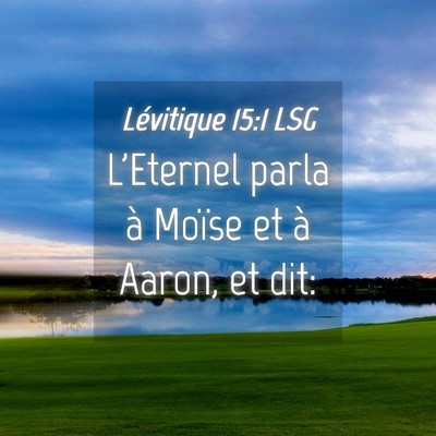 Picture 04 - Lévitique 15:1 LSG - L'Eternel parla à Moïse et à Aaron, et - Bible Verse Picture