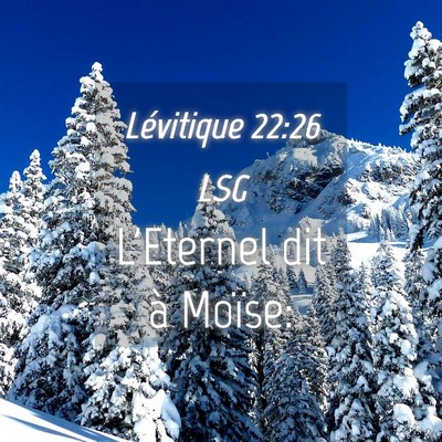 Picture 04 - Lévitique 22:26 LSG - L'Eternel dit à - Bible Verse Picture