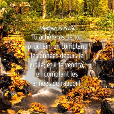 Picture 04 - Lévitique 25:15 LSG - Tu achèteras de ton prochain, en comptant les - Bible Verse Picture