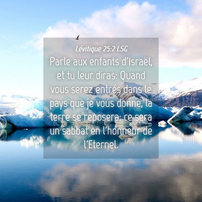 Picture 04 - Lévitique 25:2 LSG - Parle aux enfants d'Israël, et tu leur diras: - Bible Verse Picture
