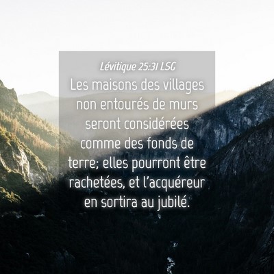 Picture 04 - Lévitique 25:31 LSG - Les maisons des villages non entourés de murs - Bible Verse Picture