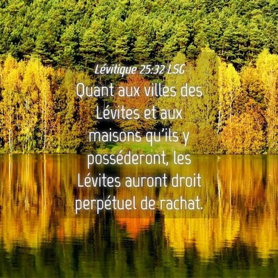 Picture 04 - Lévitique 25:32 LSG - Quant aux villes des Lévites et aux maisons - Bible Verse Picture