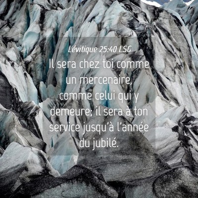 Picture 04 - Lévitique 25:40 LSG - Il sera chez toi comme un mercenaire, comme celui - Bible Verse Picture