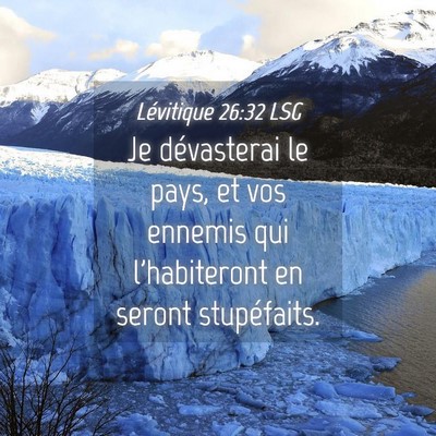 Picture 04 - Lévitique 26:32 LSG - Je dévasterai le pays, et vos ennemis qui - Bible Verse Picture