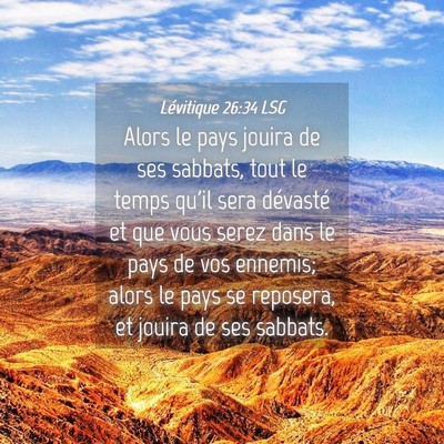 Picture 04 - Lévitique 26:34 LSG - Alors le pays jouira de ses sabbats, tout le - Bible Verse Picture