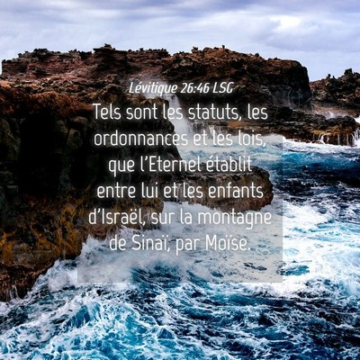 Picture 04 - Lévitique 26:46 LSG - Tels sont les statuts, les ordonnances et les - Bible Verse Picture