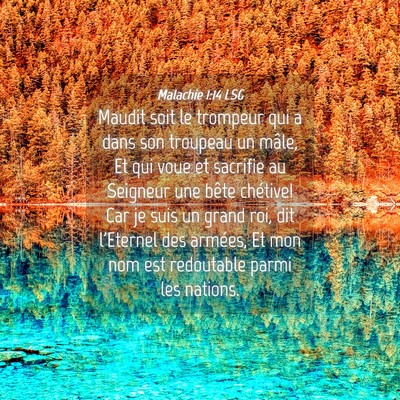 Picture 04 - Malachie 1:14 LSG - Maudit soit le trompeur qui a dans son troupeau - Bible Verse Picture