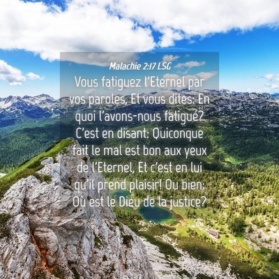Picture 04 - Malachie 2:17 LSG - Vous fatiguez l'Eternel par vos paroles, Et vous - Bible Verse Picture