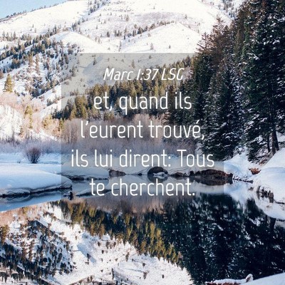 Picture 04 - Marc 1:37 LSG - et, quand ils l'eurent trouvé, ils lui dirent: - Bible Verse Picture