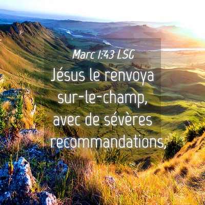 Picture 04 - Marc 1:43 LSG - Jésus le renvoya sur-le-champ, avec de sévères - Bible Verse Picture