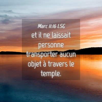 Picture 04 - Marc 11:16 LSG - et il ne laissait personne transporter aucun - Bible Verse Picture