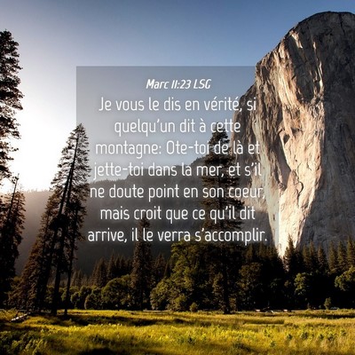Picture 04 - Marc 11:23 LSG - Je vous le dis en vérité, si quelqu'un dit à - Bible Verse Picture