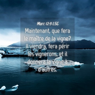 Picture 04 - Marc 12:9 LSG - Maintenant, que fera le maître de la vigne? Il - Bible Verse Picture