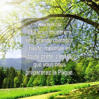 Picture 04 - Marc 14:15 LSG - Et il vous montrera une grande chambre haute, - Bible Verse Picture