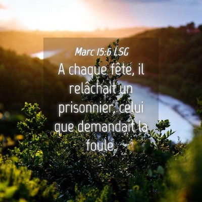 Picture 04 - Marc 15:6 LSG - A chaque fête, il relâchait un prisonnier, - Bible Verse Picture