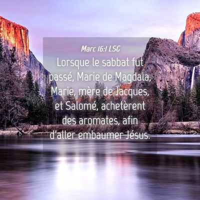 Picture 04 - Marc 16:1 LSG - Lorsque le sabbat fut passé, Marie de Magdala, - Bible Verse Picture