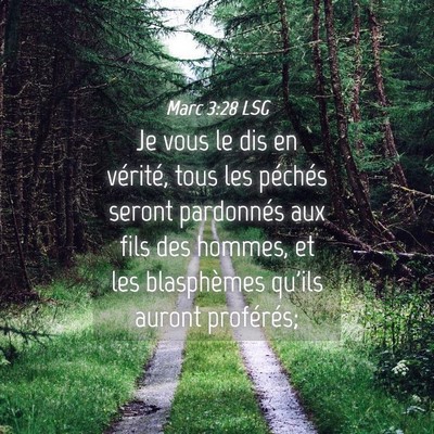 Picture 04 - Marc 3:28 LSG - Je vous le dis en vérité, tous les péchés - Bible Verse Picture