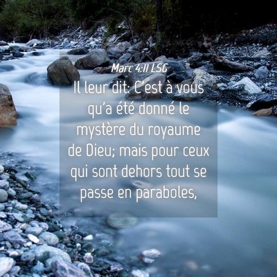 Picture 04 - Marc 4:11 LSG - Il leur dit: C'est à vous qu'a été donné le - Bible Verse Picture