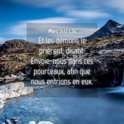 Picture 04 - Marc 5:12 LSG - Et les démons le prièrent, disant: Envoie-nous - Bible Verse Picture