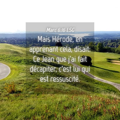 Picture 04 - Marc 6:16 LSG - Mais Hérode, en apprenant cela, disait: Ce Jean - Bible Verse Picture