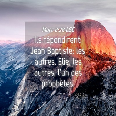 Picture 04 - Marc 8:28 LSG - Ils répondirent: Jean Baptiste; les autres, - Bible Verse Picture