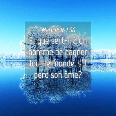 Picture 04 - Marc 8:36 LSG - Et que sert-il à un homme de gagner tout le - Bible Verse Picture