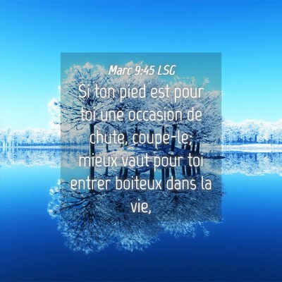 Picture 04 - Marc 9:45 LSG - Si ton pied est pour toi une occasion de chute, - Bible Verse Picture